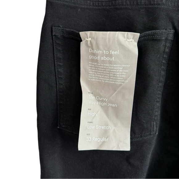 New! Everlane The Curvy Way High Jean Coal Black - Straight High Rise - Picture 7 of 7